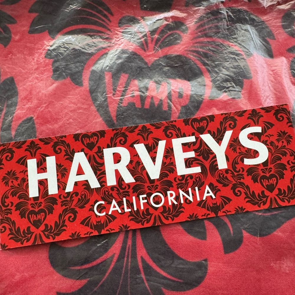 Harveys Vamp Retired Vamp collection October 2021 dust bag and sticker